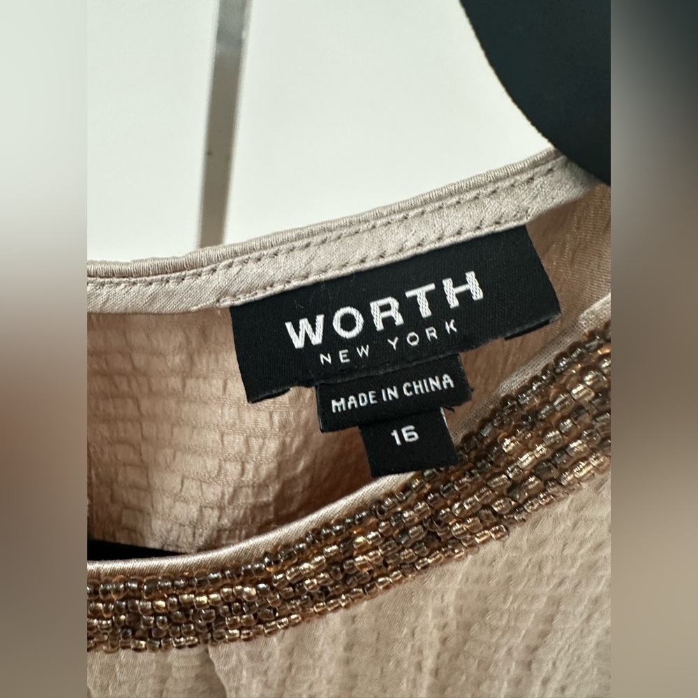 Worth Silk Beige Sleeveless Top - Picture 3 of 5